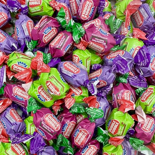 Dubble Bubble Assorted Fruit Flavor Bubble Gum, 1 Pound Bag, Individually Wrapped