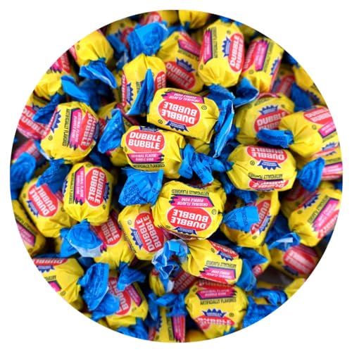 Dubble Bubble Original Classic Bubble Gum - 5 Pound Bulk Bag (Approx. 350 Pieces) - Individually Wrapped Gum (Original - Pink Gum)